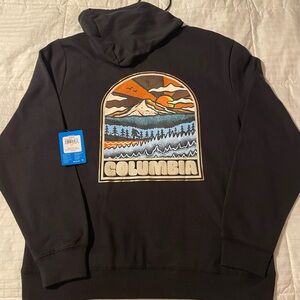 Columbia Black Hoodie with Scenic Graphic